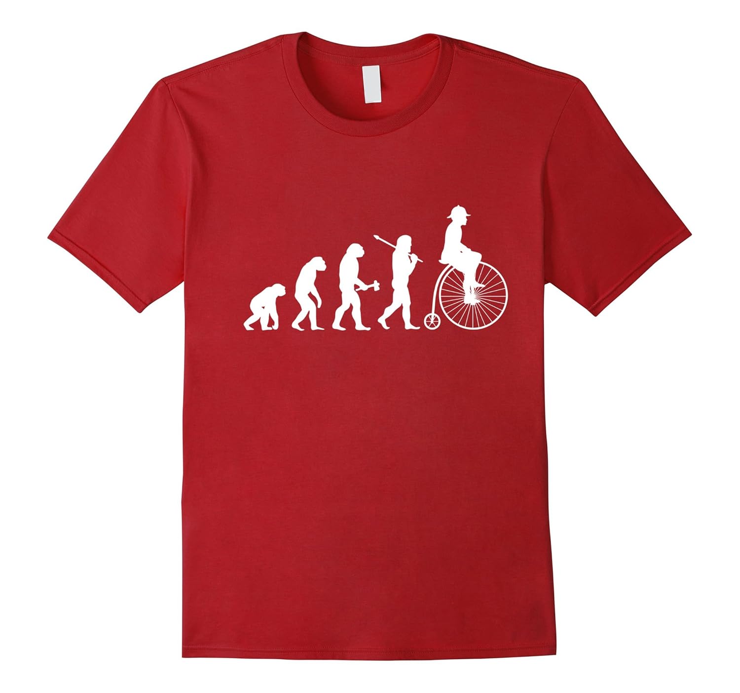 Vintage Penny-Farthing Bicycle Cycling Evolution T-Shirt-Rose