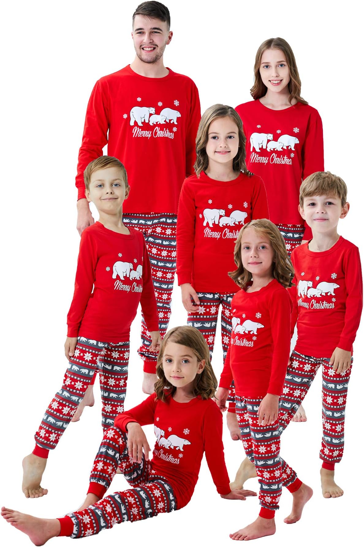 Little bety Holiday Family Matching Pajamas Reindeer Pajama PJ Sets