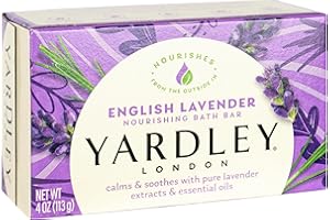 Yardley London English Lavender Naturally Moisturizing Bath Bar, 4.25 ounce
