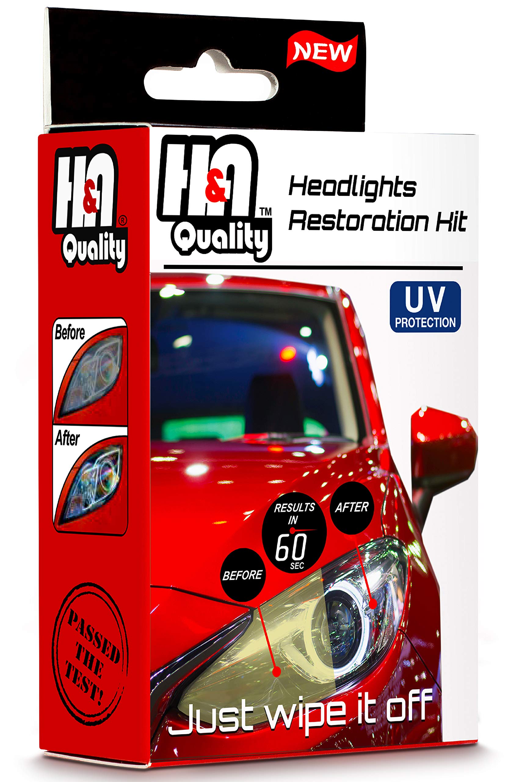 Buy H&A QUALITYHeadlight Restoration Kit, Car Headlight Cleaner and Car
