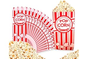 HOMELANCE Paper Popcorn Bags Bulk, Pack of 300 1 oz Popcorns Bag for Pop corn Machine, Small Pop corn Bag Individual Servings, Pop Corn for Party, Movie Nights, Carnival Party