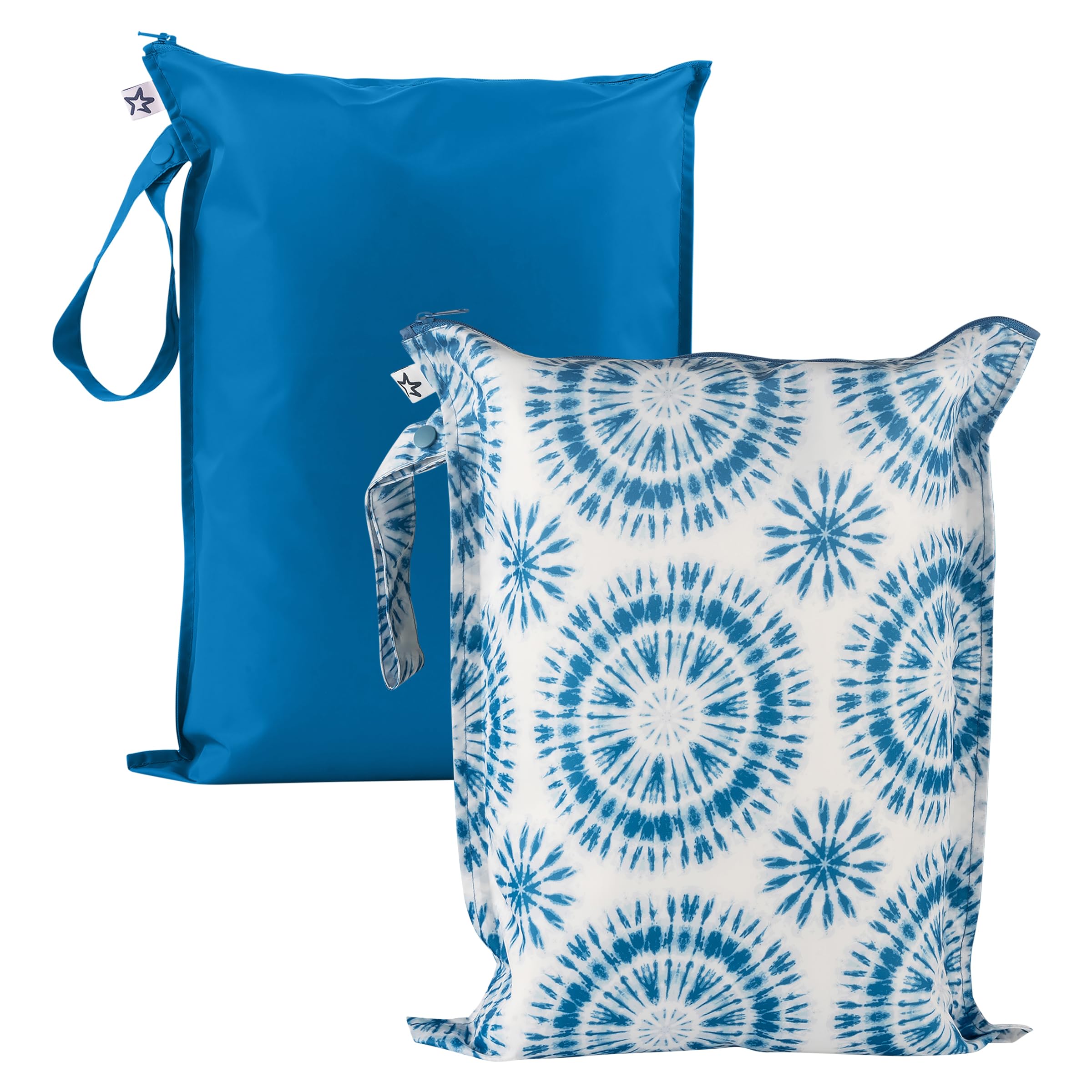 Photo 1 of ***ONLY 1 BAG INCLUDED***1 BAG MISSING***Tiny Twinkle Mess-Proof Waterproof Wet Dry Bag | 2-Pack Reusable Wet Bags for Swimsuits & Baby Clothes | Leakproof Wet Bag for Travel & Diaper Changes for Baby (Blue Tie Dye)***ONLY 1 BAG INCLUDED***1 BAG MISSING**