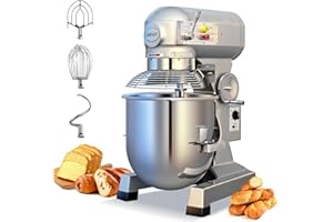 EKway Commercial Food Mixer 30Qt,1250W Commercial mixer 3-Speed Adjustable with Timing Function,Industrial Dough Mixer with Stainless Steel Bowl for Bakery Pizzeria (Upgrade)