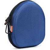 Universal Hard Shell Headphone Case, Portable Travel Carrying Pouch Bag | Fits Most On-Ear/Over-Ear Headphones, JBL, Sony, Bose, Soundcore, Shockproof EVA, Mesh Pocket, Carabine