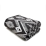 PuTian Merino Wool Camp Blanket - Warm, Thick, Washable, Large Throw - Great for Outdoor Camping (63" X 51", Bohemia Grey)