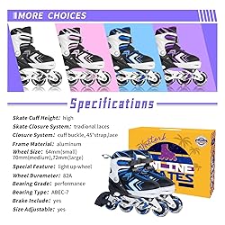 Nattork Roller Skates for Boys with Full Light up