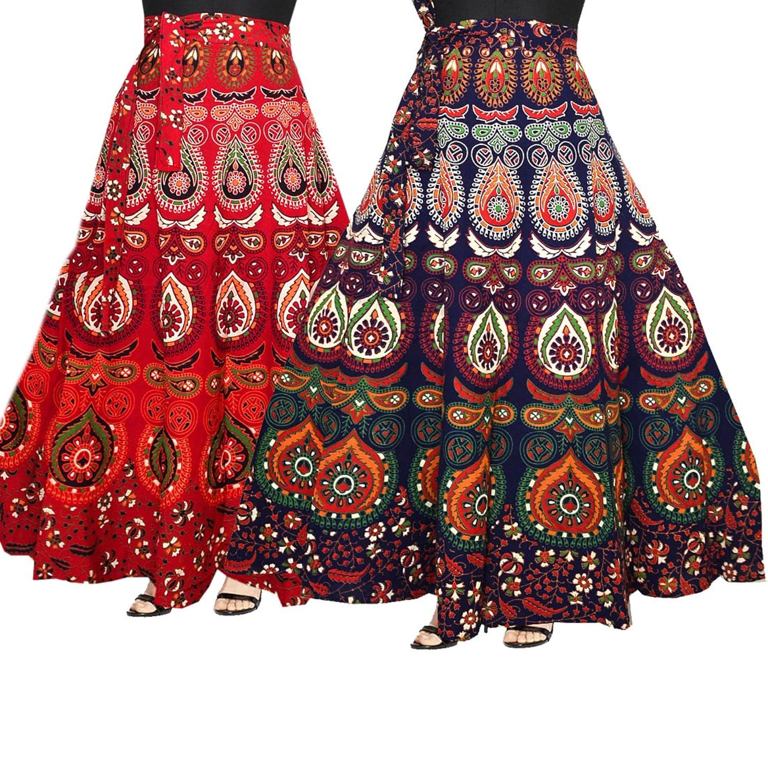 jwf women's cotton skirt (multi color) 2 pcs