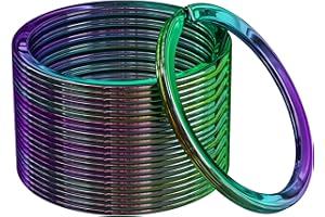 SILIPAC Key Rings Flat Split Keychain Bulk Heavy Duty Strong Keyring for Car Home Large Metal Dog Ring Tag Lanyards School Office DIY