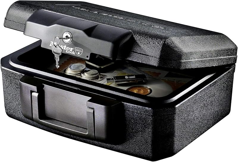 Master Lock Fireproof Safe Box 5L with Key 36.2 x 28.4 x 15.6 cm Black
