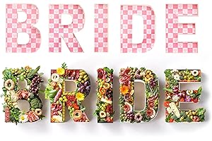 Pop Fizz Designs Charcuterie Board Letters I Baby or Bridal Shower Food Trays I Decorations Cardboard Letters for Charcuterie I Food Display Fillable Letters (Bride)