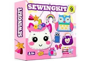 powerful xishan Sewing Kit for Kids, Unicorn 9 Thick Easy DIY Projects Sewing Kits, Beginners Girls Arts & Crafts for Ages 5-8, Instructions & Felt, Birthday Gifts, Enlightenment