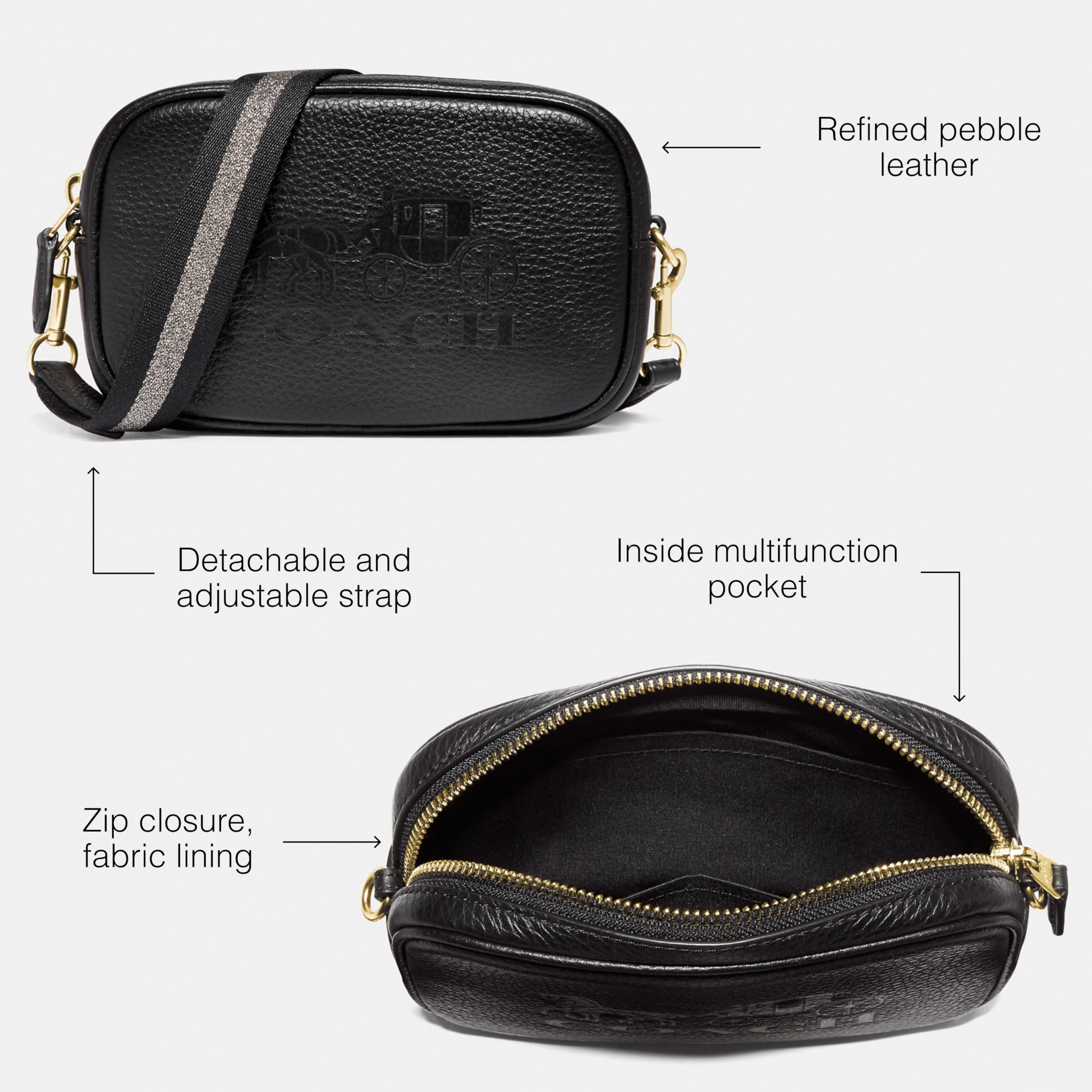 Coach Convertible Belt Bag, Black