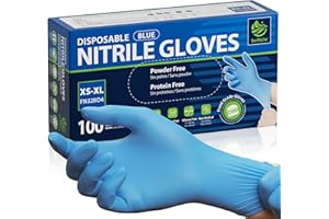 SWIFTLITE Food Safe Disposable Gloves, Blue Nitrile Rubber Gloves, Latex-Free Powder-Free for Food Prep, Cooking, Cleaning