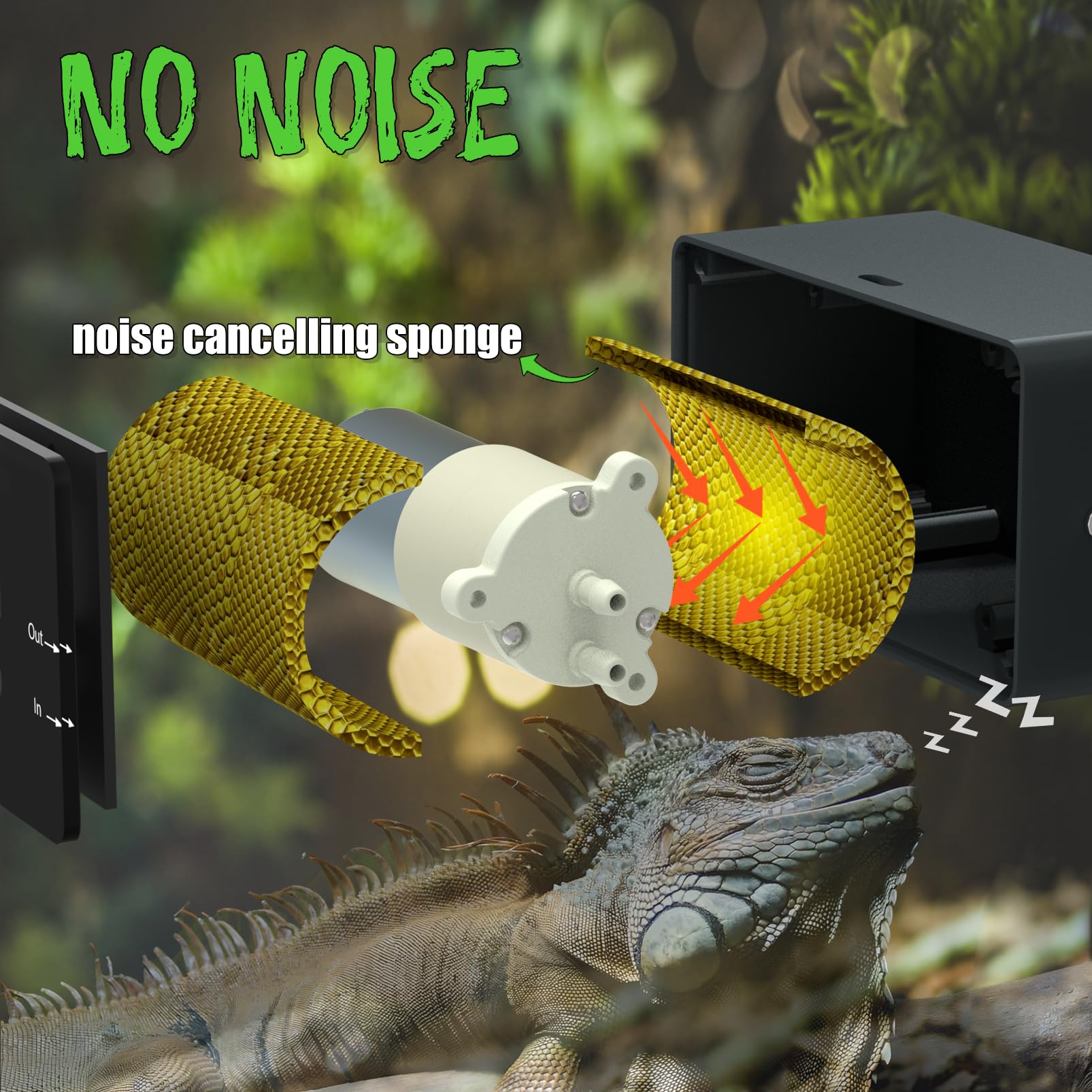 Fenocran Automatic Reptile Mister System, Reptile Humidifiers Smart Misting System, Chameleon