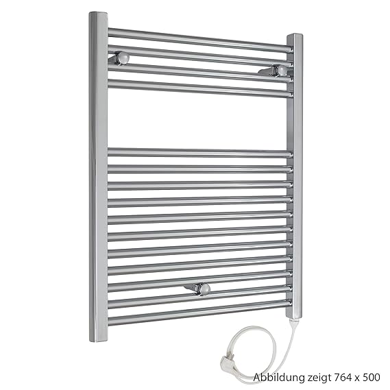 Heizkörper Badheizkörper rein elektrisch ELEKTRO Chrom gerade 1160 x 400 (300 Watt)