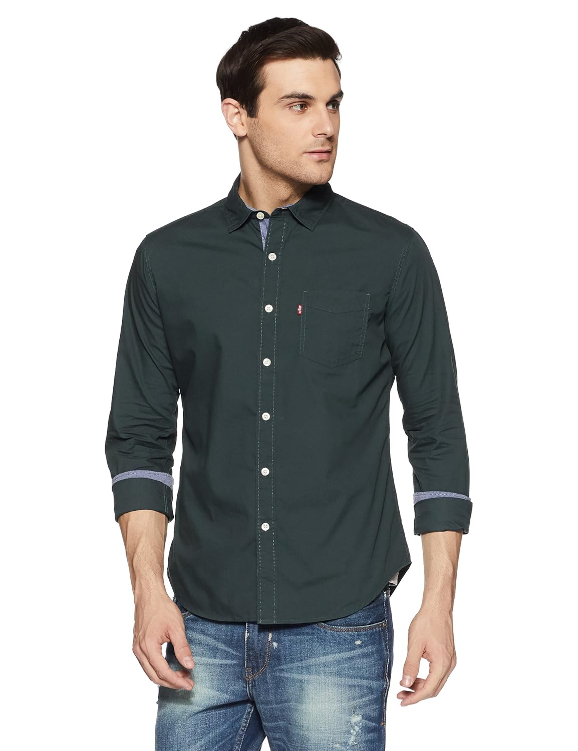 levi's men's solid regular fit casual shirt