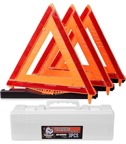 Amazon.com: WORKKOOL 3 Pack Foldable Warning Reflective Triangles