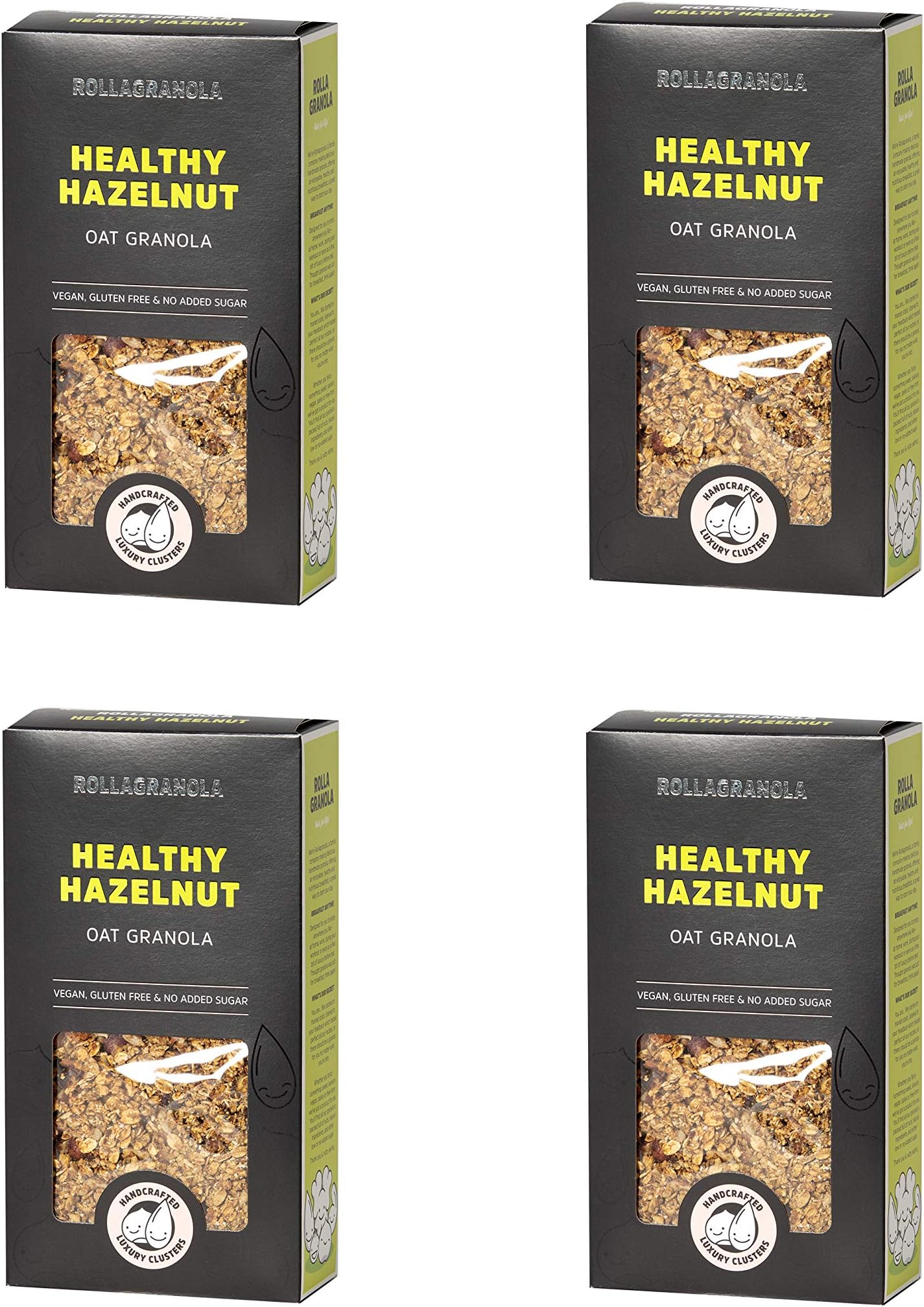 Rollagranola Healthy Hazelnut - No added Sugar 350g (Pack of 4)