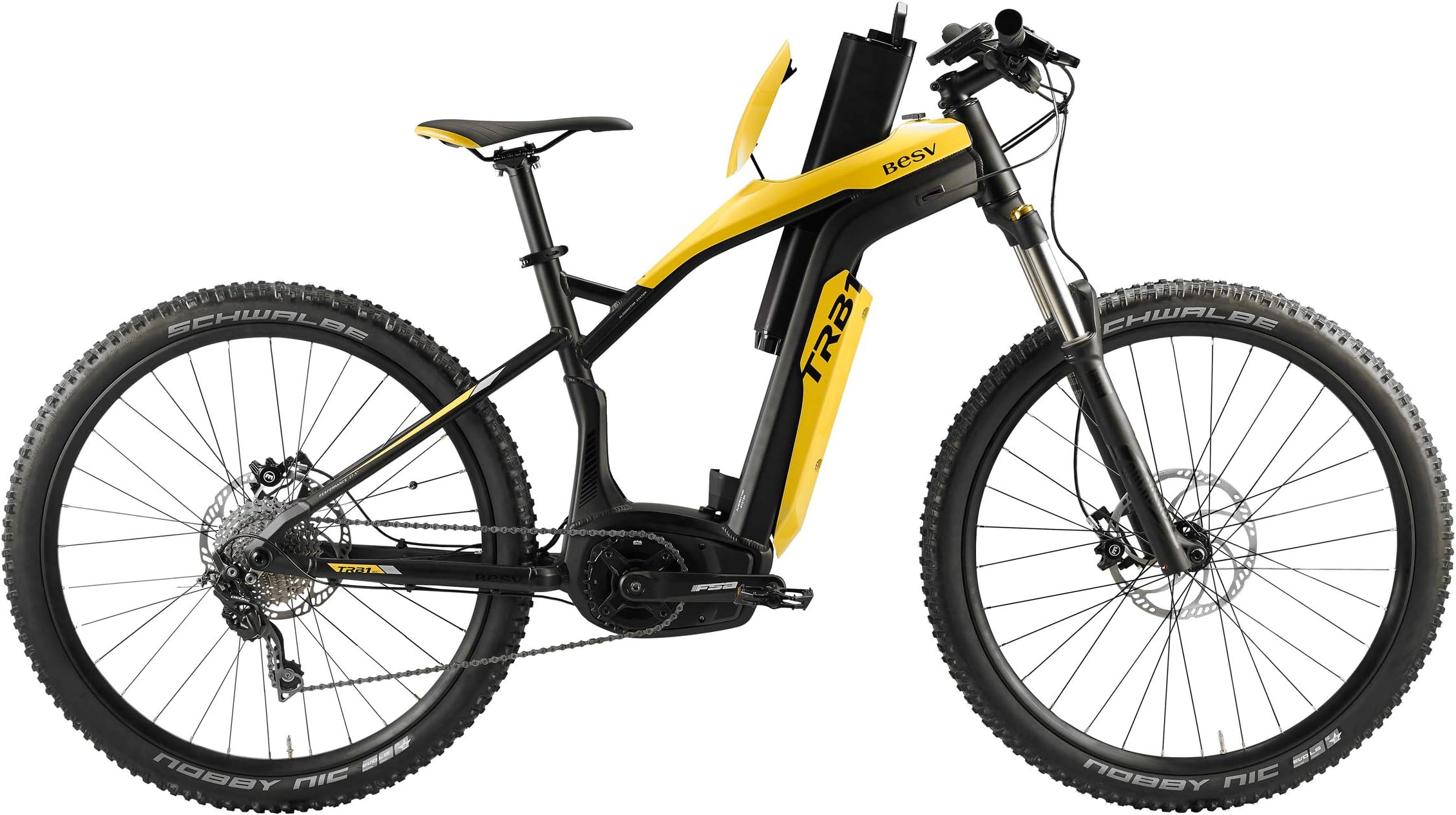 BESV Trb1 20MPH Xc M 440 MTB Electric Bicycle, Yellow, 17"/Medium