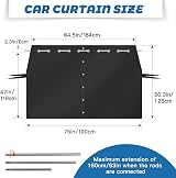 ZATOOTO Campervan Privacy Curtains 190x128 cm Blackout Oxford Fabric view 4