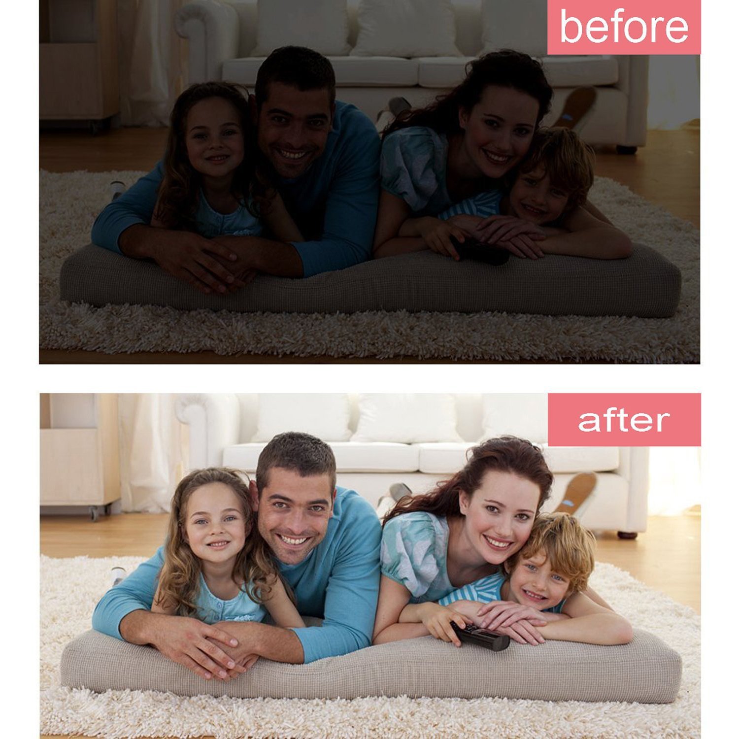 Rechargeable Selfie Ring Fill Light 3 Levels Gears Brightness with USB Charging Cable for iPhone 7/7 Plus /6/6s Plus/6/6s/5/5s/4/4s, Samsung Galaxy S7/S7 Edge/S6 Edge/S6 Edge+,Note 5/4/3/2,Cellphone