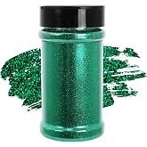 Ultra Fine Green Glitter, 7.05 Oz (200g), Fine Glitter for Resin Crafts Nails Tumblers Slime Cosmetic and Festival Decoration - Green Fine Glitter Bulk