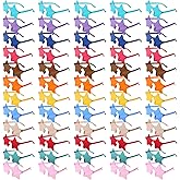 60 Pairs Rimless Star Shaped Sunglasses, Neon Party Supplies Colorful Plastic Glasses Bulk, Party Favors for Adults and Kids