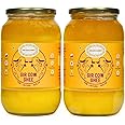 SWARNAMRIT A2 Desi Gir Cow Ghee Vedic Bilona Method Glass Jar Packaging (1 Litre X 2)