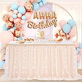 6FT Tulle Table Skirt Champagne Tutu Table Skirt