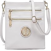 Dasein Women Small Crossbody Bag Lightweight Shoulder Purses Multi Zipper Pockets Phone Purse Handbag