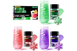 MULOEN Edible Glitter, 3 Colors 100% Edible Glitter for Drinks, Cake Decorating Supplies, Cookie Decorating Supplies, Strawberries, Cookie, Cocktails, Chocolate, etc. Luster Dust Edible (5g per Bottle)