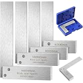 Frienda Machinist Square Set, 2", 3", 4" and 6" Precision Machinist Squares | Machinist Engineer Steel Benchmark Measure Tools High Precision 90 Degree Wide Base Tool L-type Testing Measuring Tool