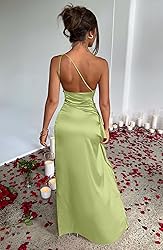 Memoriesea Women's Sexy One Shoulder Satin High