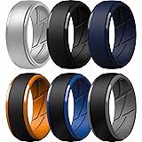 ThunderFit Men's Silicone Rings 10mm Wide 2.5mm