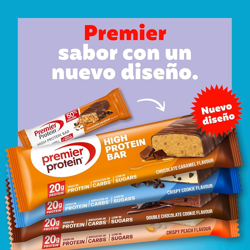 - High Protein Bar 50% - Multiflavourbox - 20x40g - Low Sugar - Low Carb - High Protein Bar