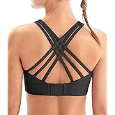 IUGA Sports Bras for Women High Support Large Bust High Impact Womens Sports Bras Strappy Padded Sports Bra