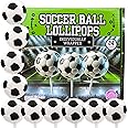 Soccer Ball Lollipops, Individually Wrapped Suckers, End of Year Team Gifts and Candy Party Favors, 24 Count