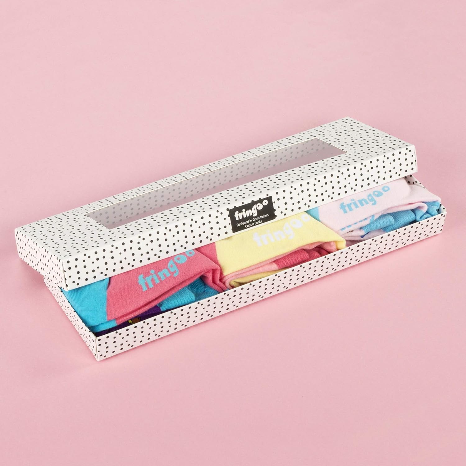 Fringoo Girls Boys Cotton Odd Socks 3 works Set + Box UK 3-6, Multicolored - Image 4