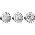 Nordic Ware Starry Night Cast Cookie Stamps, 3-inch Rounds, Silver