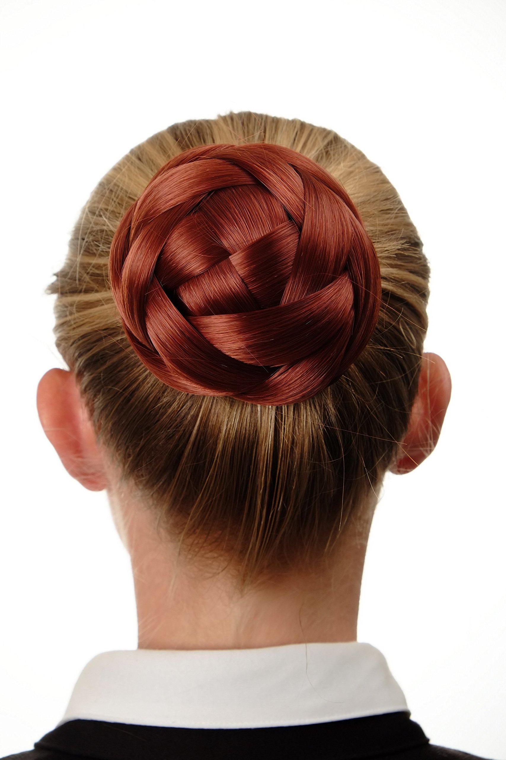 WIG ME UP - Q399D-350 Hairbun Hairpiece bun hair knot braided knotted traditional custom Bavaria East Europe dark copper red