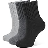 CLOSEMATE Womens Thick Full Cushioned Thermal Warm Boot Socks for Winter 3 Pairs