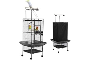 SINOPET Large Bird Cages for Parakeets, Cockatiel Cage for Birds with Parrot Toys,Birdcage Covers for Night,Skirt Seed Catcher, Play Top for Conure Canary Finch Lovebird Pigeon Budgie Quaker Parrot