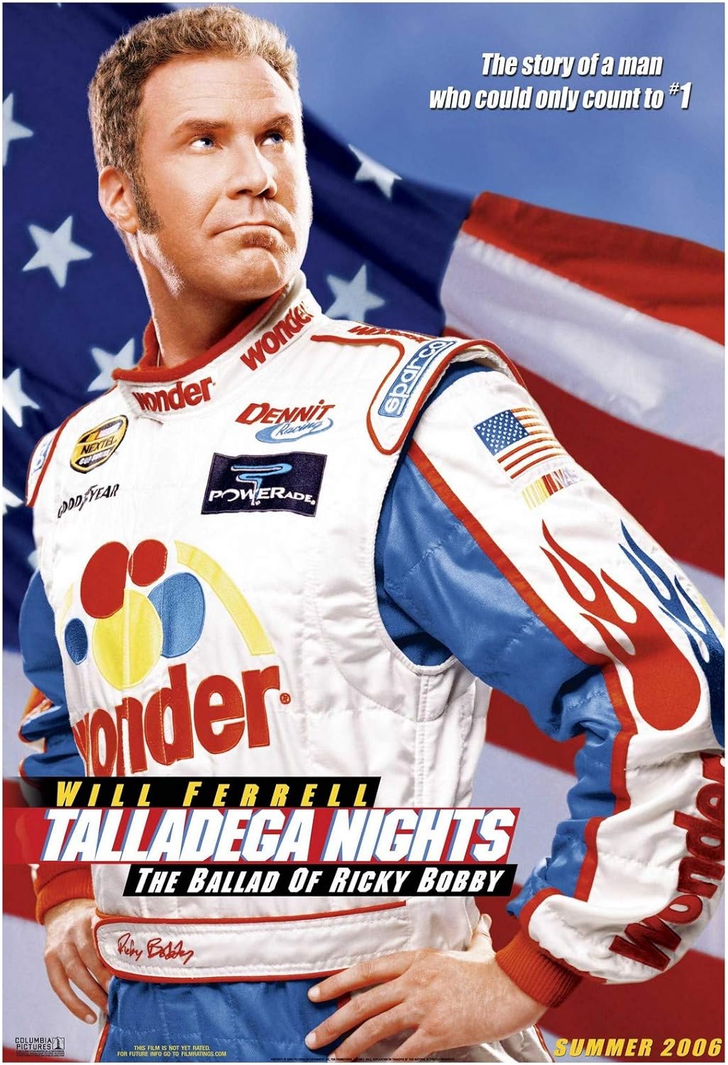 Amazon Com Talladega Nights The Ballad Of Ricky Bobby Movie Poster 24 X 36 Inches Full Sized Print Unframed Ready For Display Posters Prints