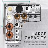 KEGII Corner Shower Caddy No Drilling Adhesive Stainless Steel Black view 6