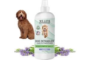 [Upgraded Version] We Love Doodles Dog Detangler Spray - Leave-in Conditioner for Dogs - Dog Detangling Spray - Dematting Spray for Dogs - Tangle Remover - Made in The USA - Large 16 fl oz (Lavender)