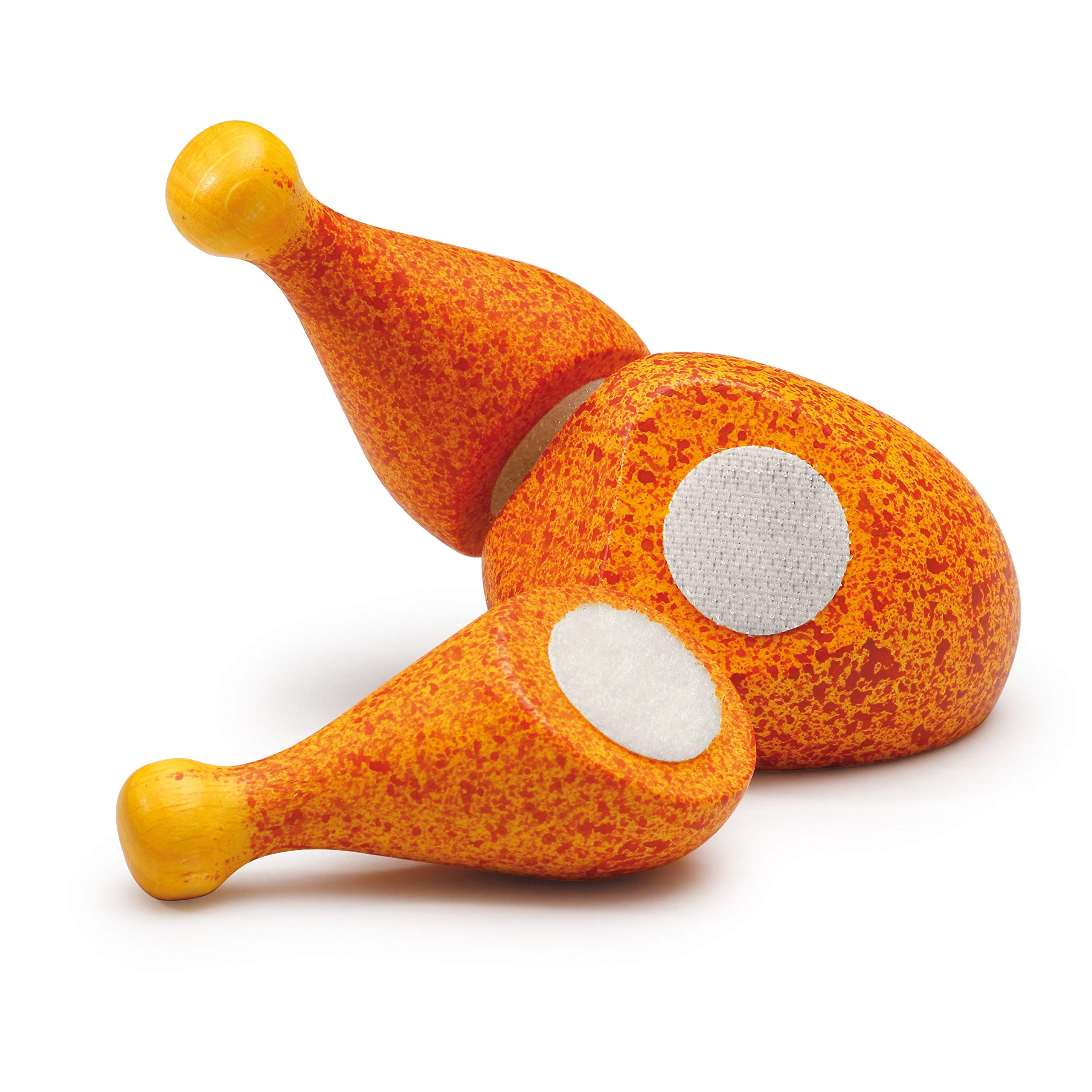 Erzi Grilled Chicken Toy to Cut, Multicoloured, 3 Wooden Parts, Toddler, Little Kid