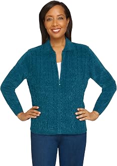 Petite Chenille Cardigan Sweater Size 