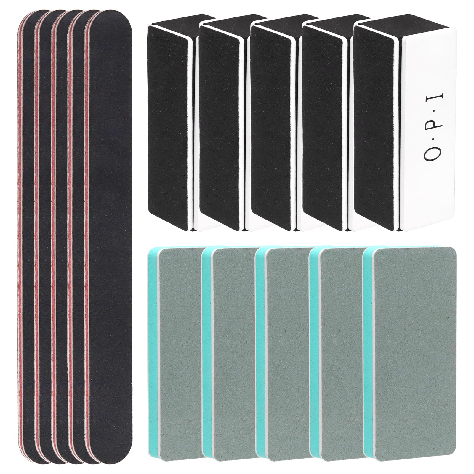 Keadic 15Pcs 3 Types Sanding Sticks Files Assorted, Plastic Model Burr Remover Buffing Polishing Sandpaper Bar for DIY Hobby Models Jewelry Supplies