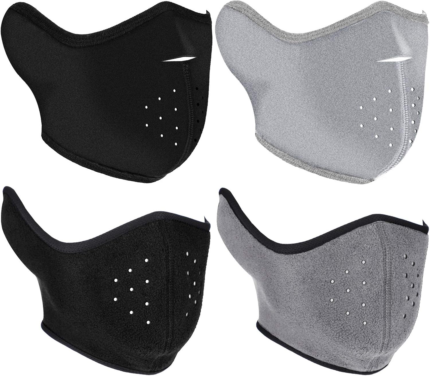 4 Pieces Half Face Mask Windproof Winter Face Mask