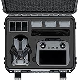 Case for DJI Mini 5 Pro Drone - Waterproof Carrying Box for Fly More Combo | Hard Storage Box for Batteries Filters Drone Accessoreis, Protective Travel Box with Custom Foam for RC 2/RC-N3 (Case Only)